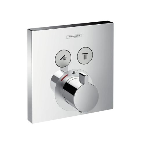 Hansgrohe-HG-Thermostat-Unterputz-ShowerSelect-Fertigset-2-Verbraucher-chrom-15763000 gallery number 1